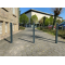 Ornamental bollard | steel tube 70 x 70 mm | series 473B | foldable, self-engaging lockfor casting in concrete, with hot-dip galvanized groundsocket part-no. 470.60, approx. 400 mm below ground | with triangular locking mechanism acc. with DIN 3223 | without eyelet